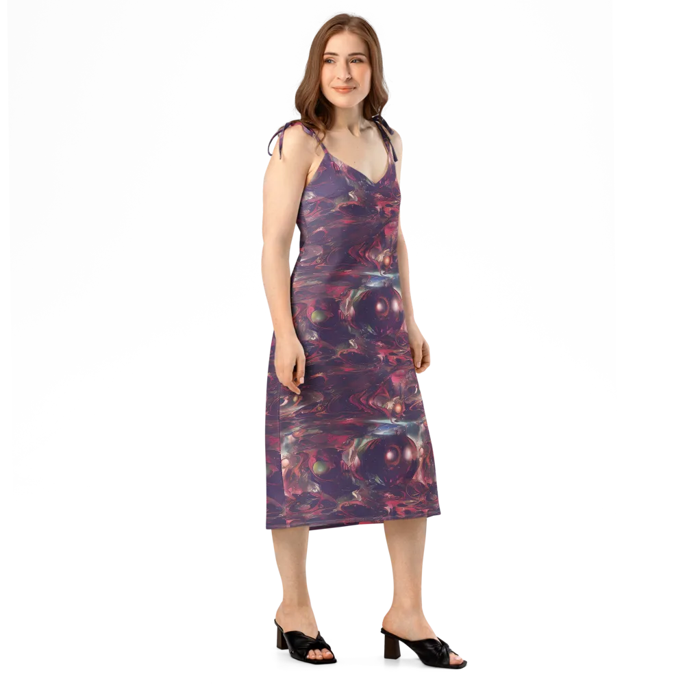 Vortex Strands on Slip Dress — Right Front