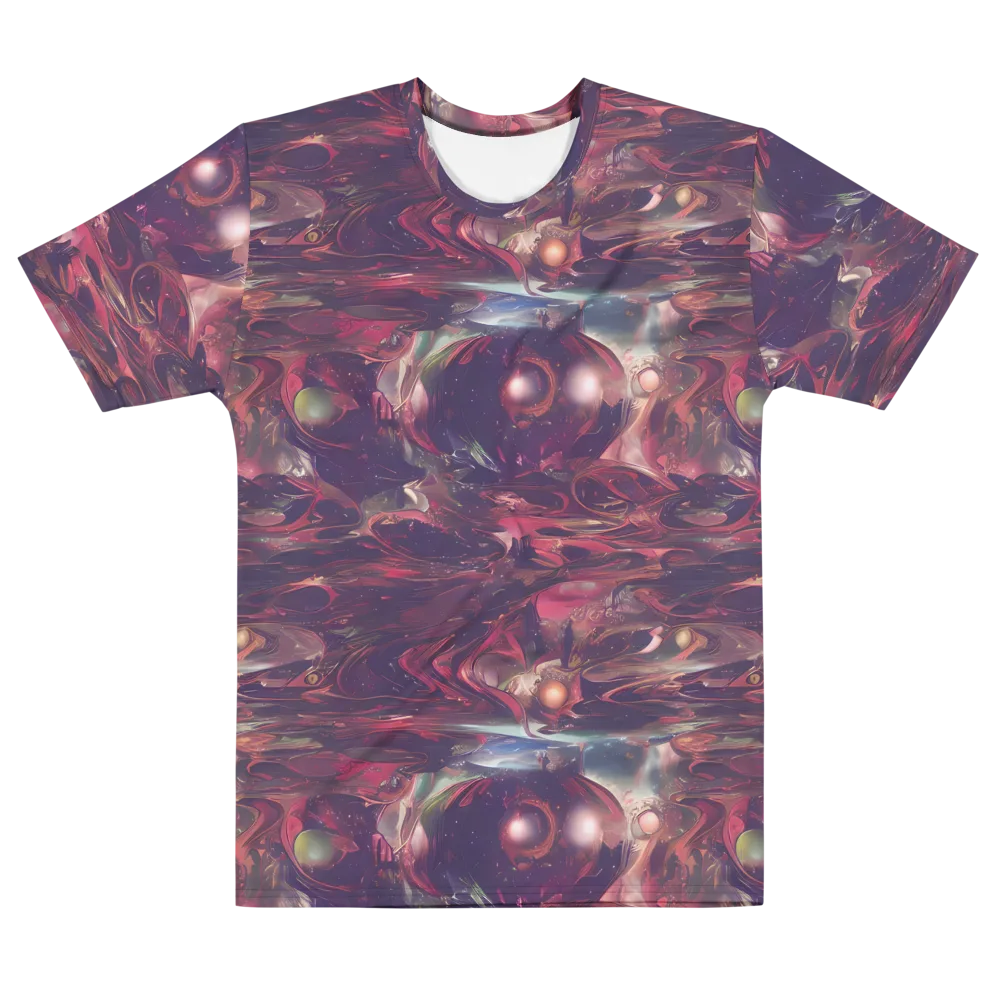 Vortex Strands on Men's Cotton Crew Neck T-Shirt — Front
