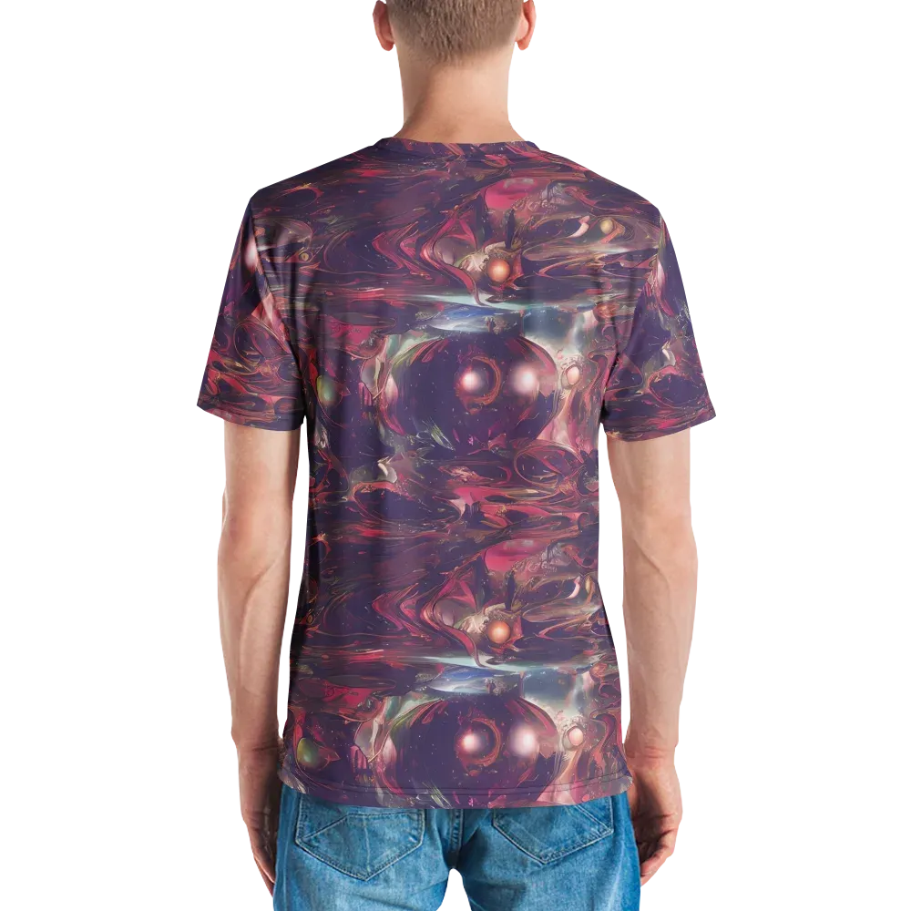 Vortex Strands on Men's Crew Neck T-Shirt — Back