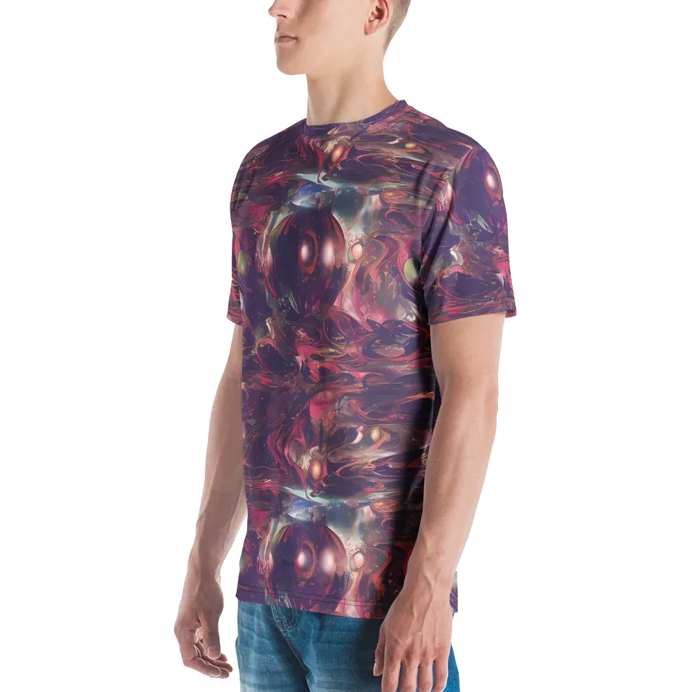 Vortex Strands on Men's Crew Neck T-Shirt — Left