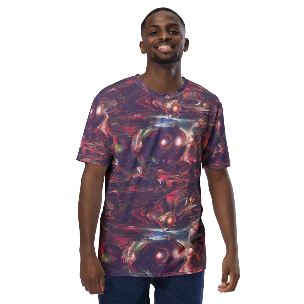Vortex Strands on Men's Crew Neck T-Shirt — Front