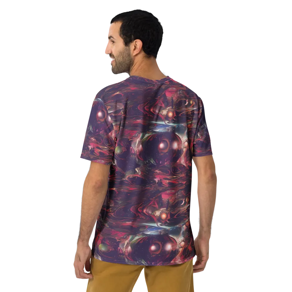 Vortex Strands on Men's Crew Neck T-Shirt — Back