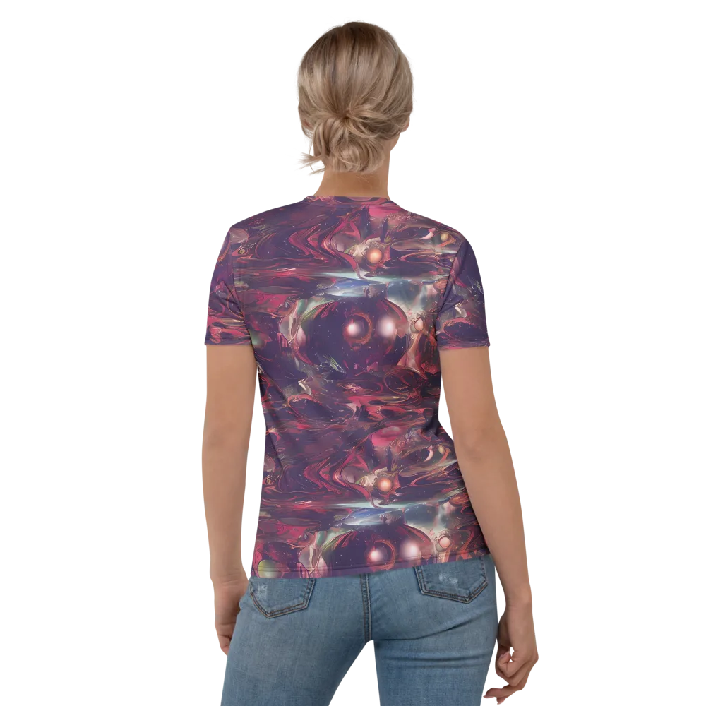 Vortex Strands on Women's Crew Neck T-Shirt — Back