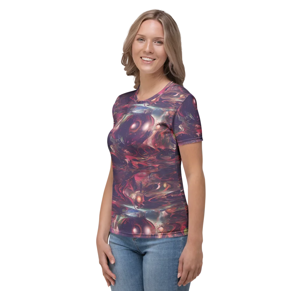 Vortex Strands on Women's Crew Neck T-Shirt — Left