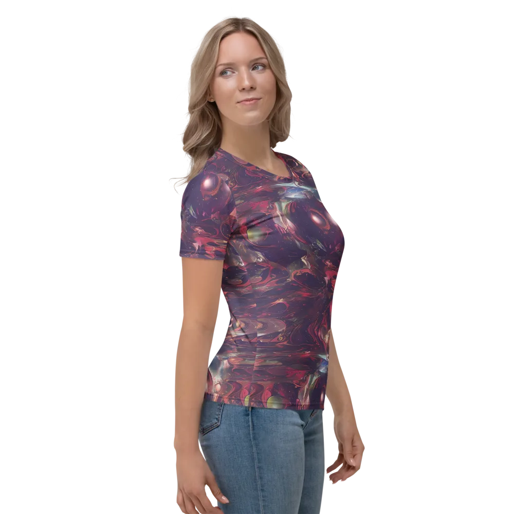 Vortex Strands on Women's Crew Neck T-Shirt — Right