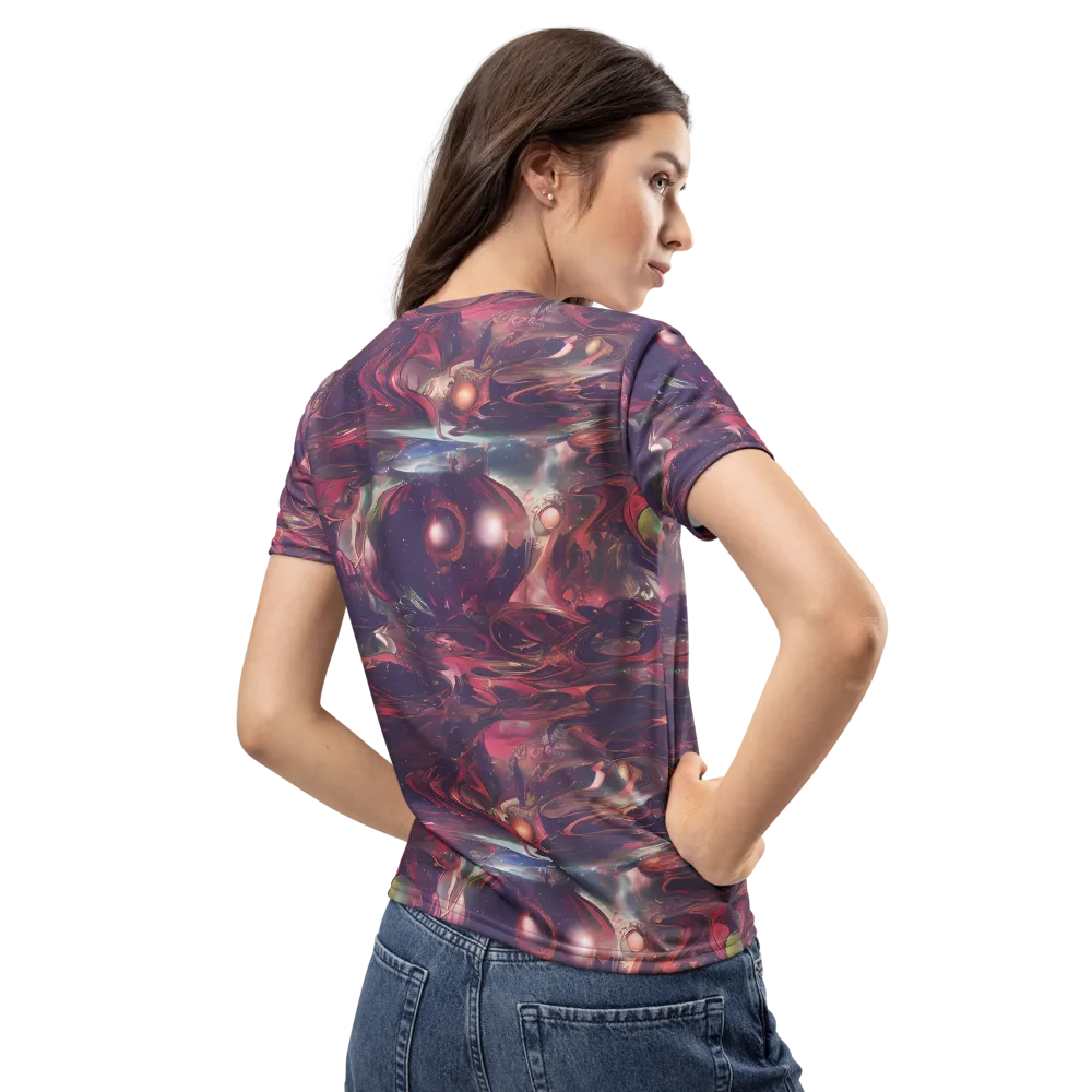 Vortex Strands on Women's Crew Neck T-Shirt — Back