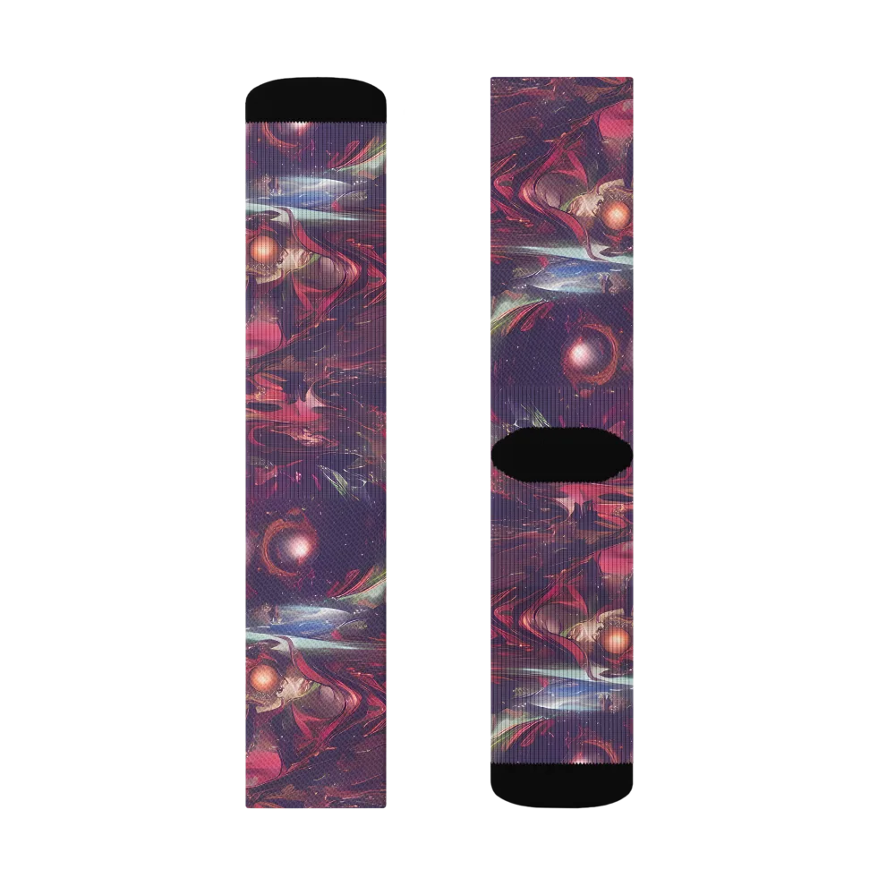 Vortex Strands on Socks — Left Sock