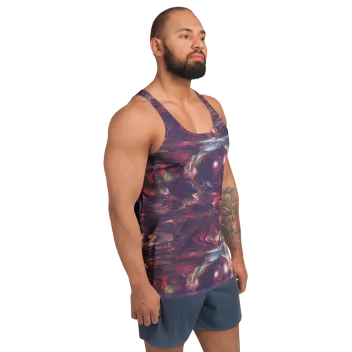Vortex Strands on a Men's Tank Top