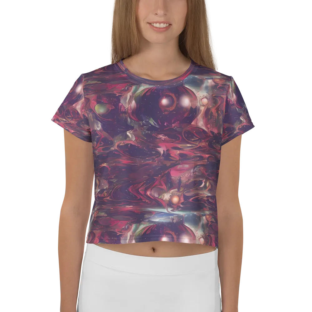 Vortex Strands on Crop Tee — Front