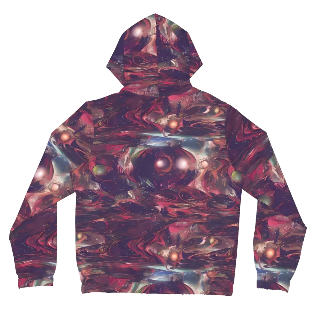 Vortex Strands on Women's Full-Zip Hoodie — Back