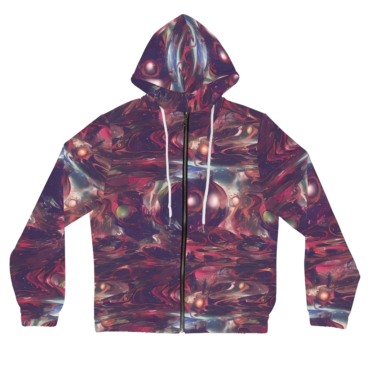 Vortex Strands on Women's Full-Zip Hoodie — Front