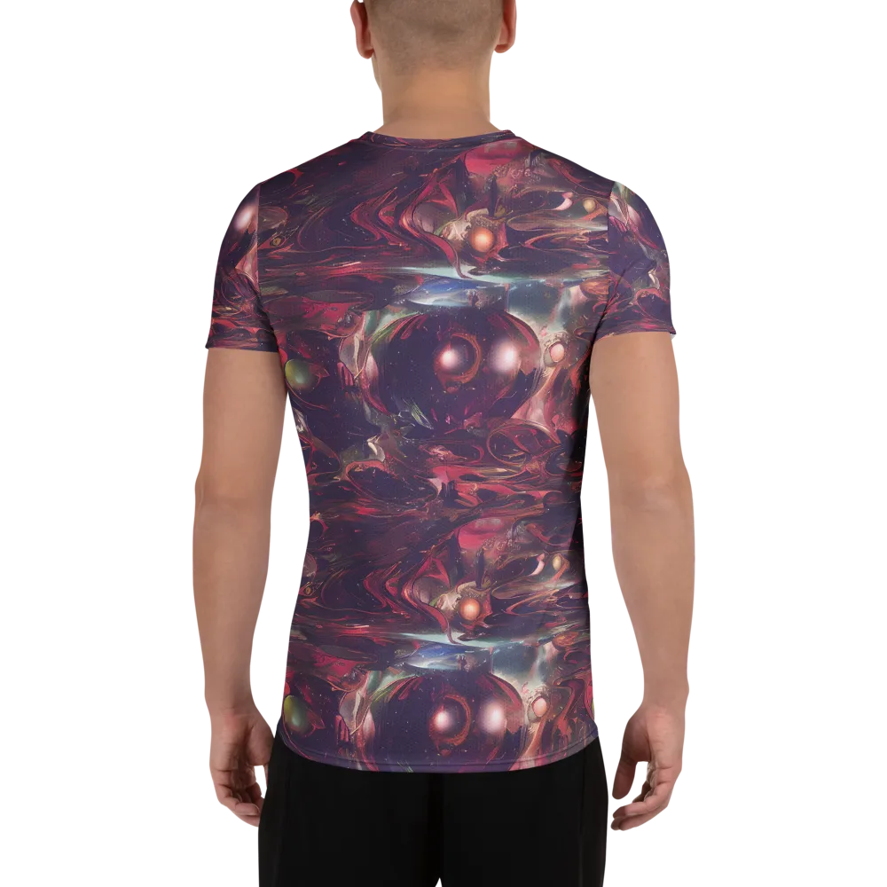 Vortex Strands on Men's Athletic T-Shirt — Back