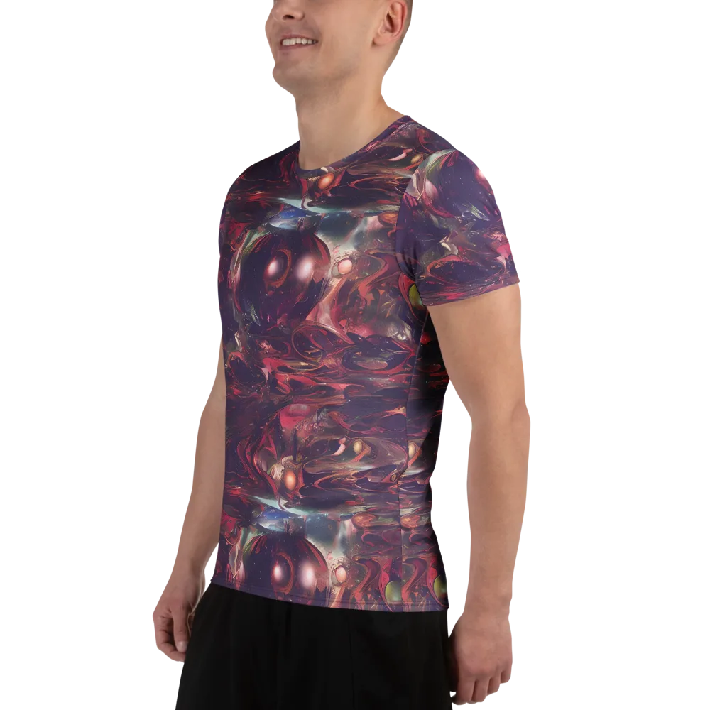 Vortex Strands on Men's Athletic T-Shirt — Left