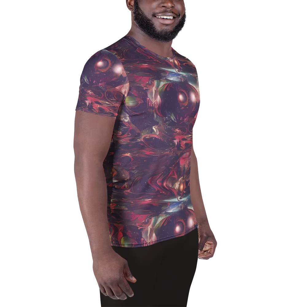 Vortex Strands on Men's Athletic T-Shirt — Right