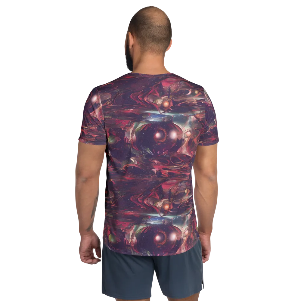 Vortex Strands on Men's Athletic T-Shirt — Back