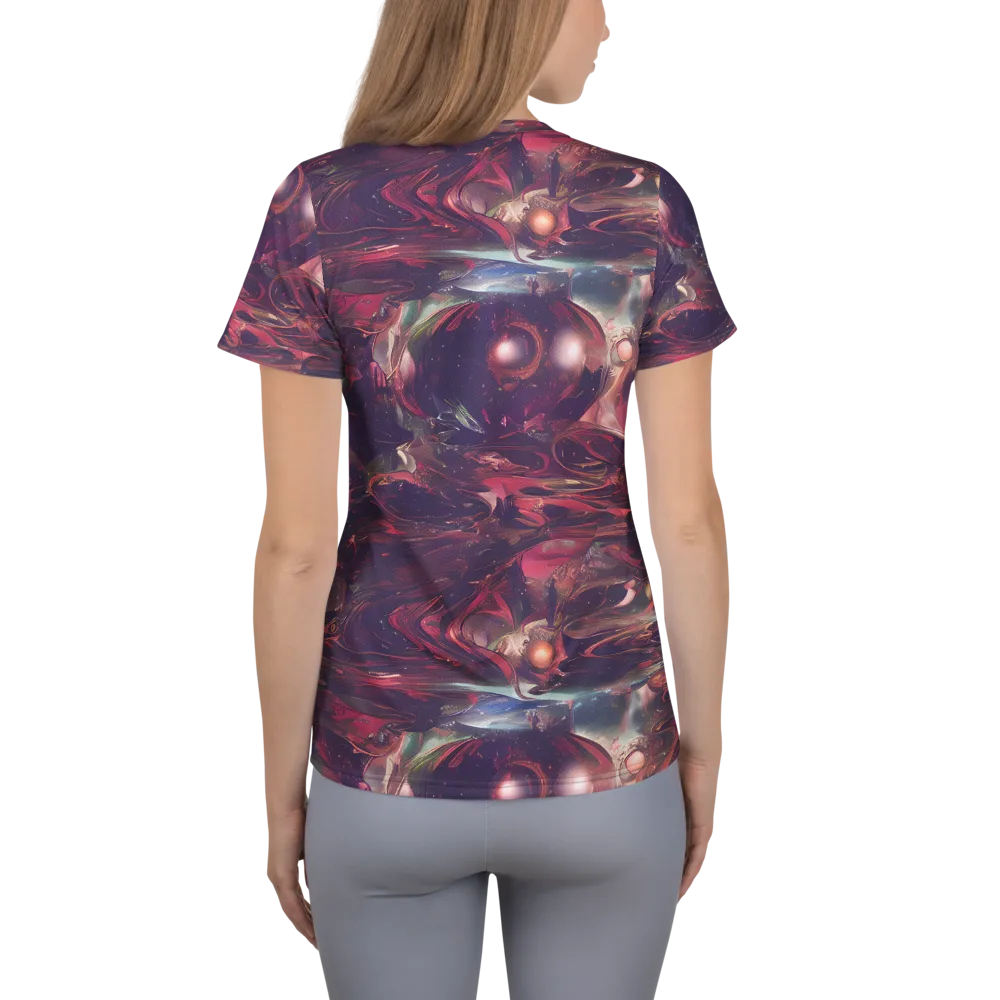 Vortex Strands on Women's Athletic T-Shirt — Back