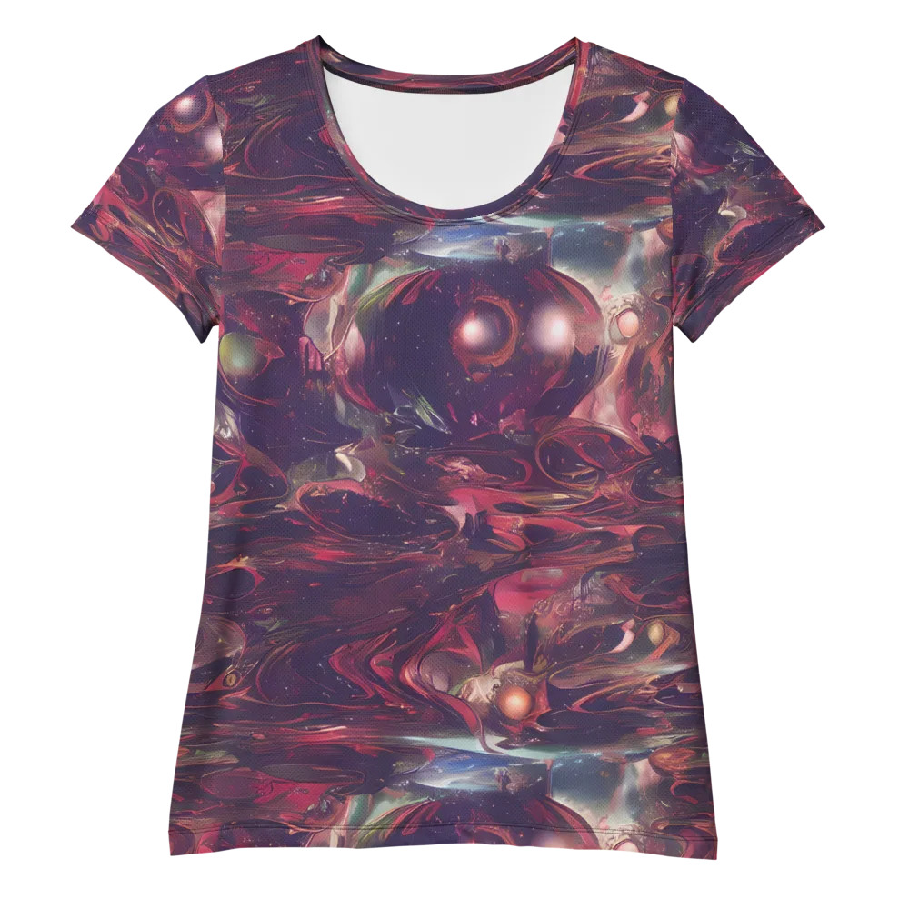 Vortex Strands on Women's Athletic T-Shirt — Front