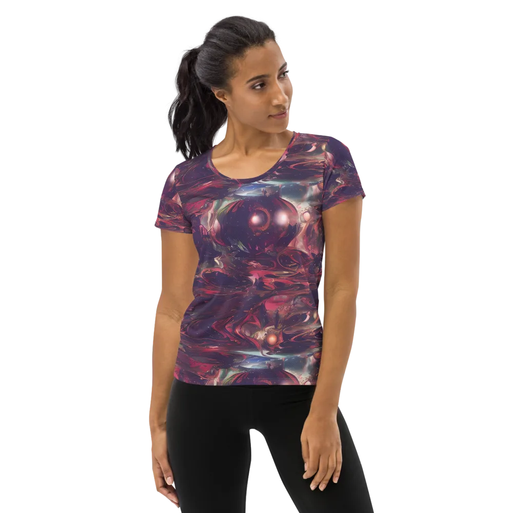 Vortex Strands on Women's Athletic T-Shirt — Front