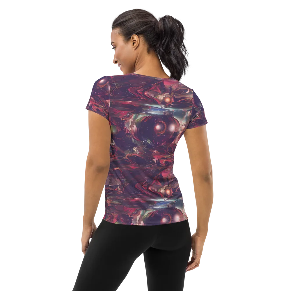 Vortex Strands on Women's Athletic T-Shirt — Back