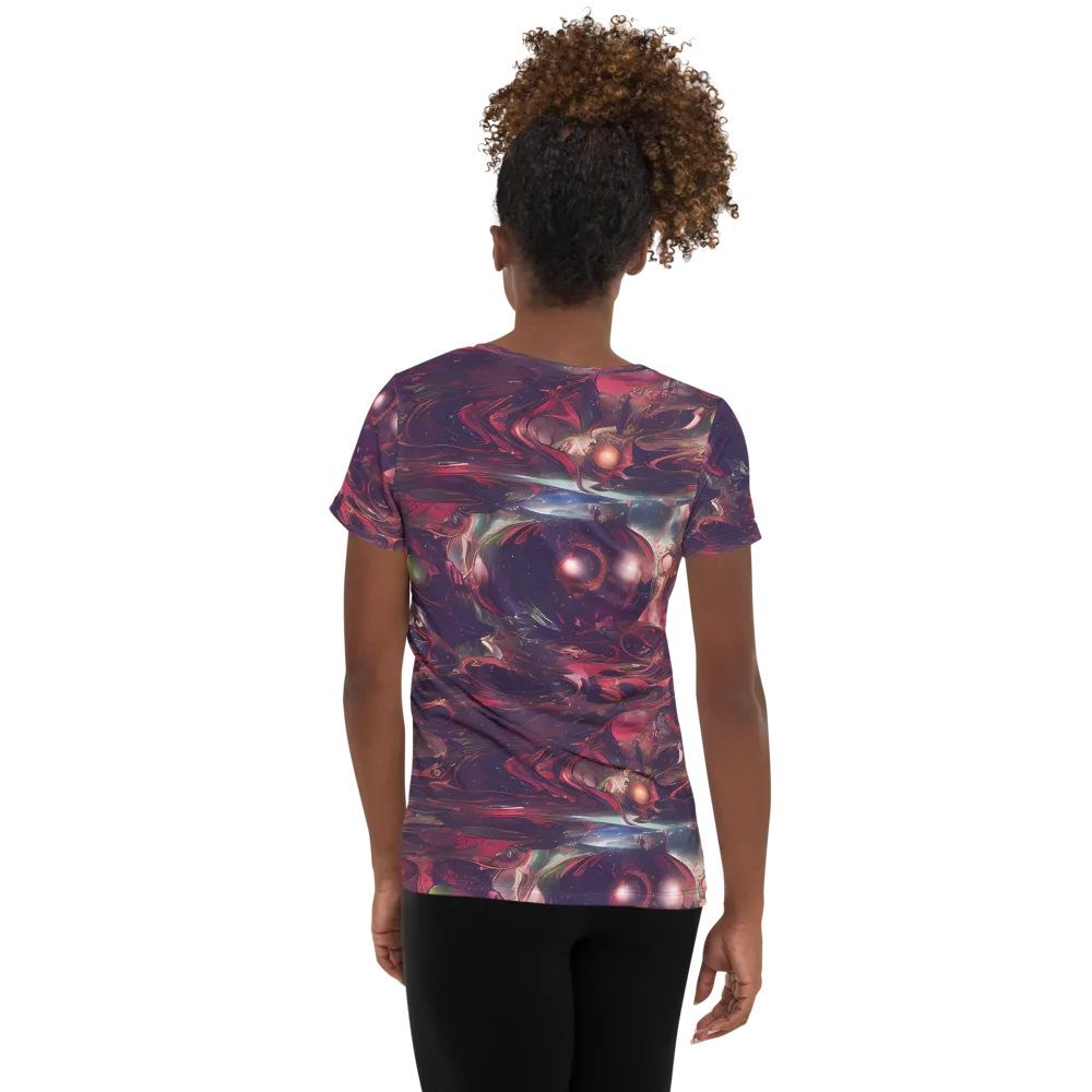 Vortex Strands on Women's Athletic T-Shirt — Back