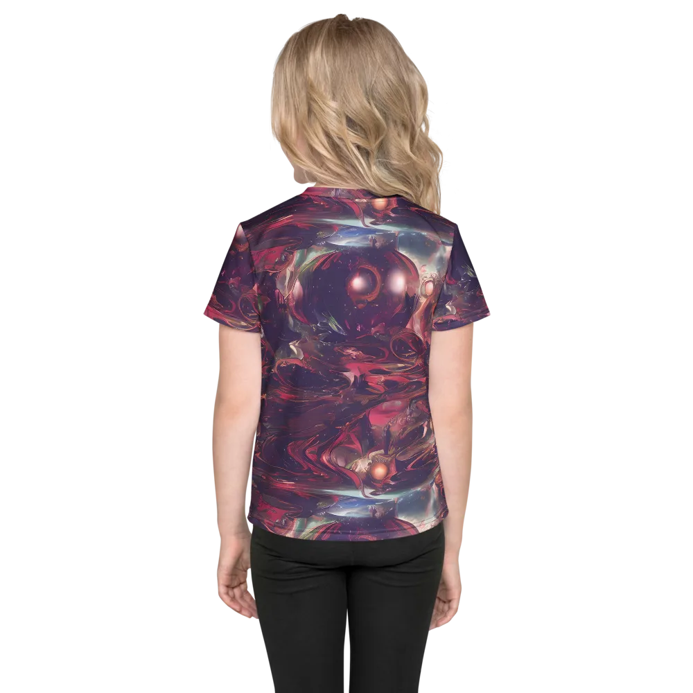 Vortex Strands on Kids Crew Neck T-Shirt — Back