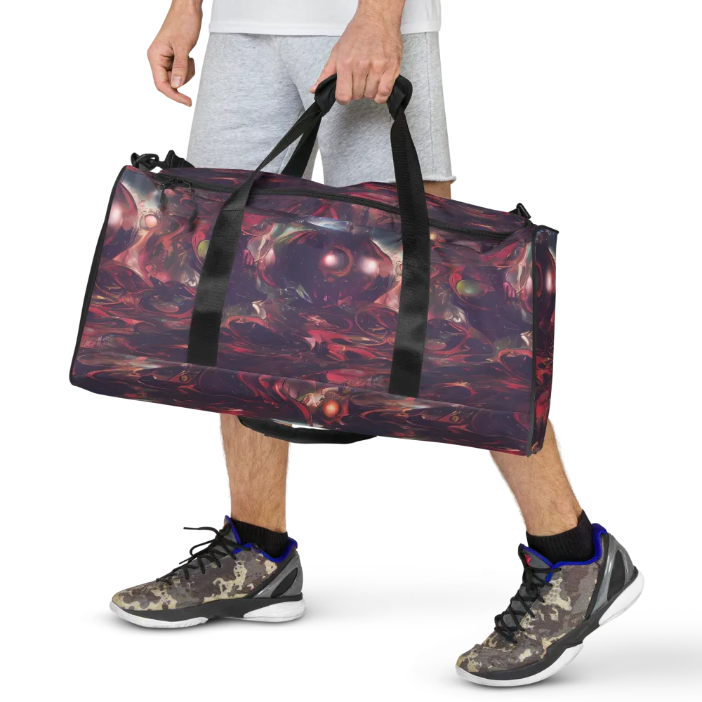 Vortex Strands on Duffle Bag — Front