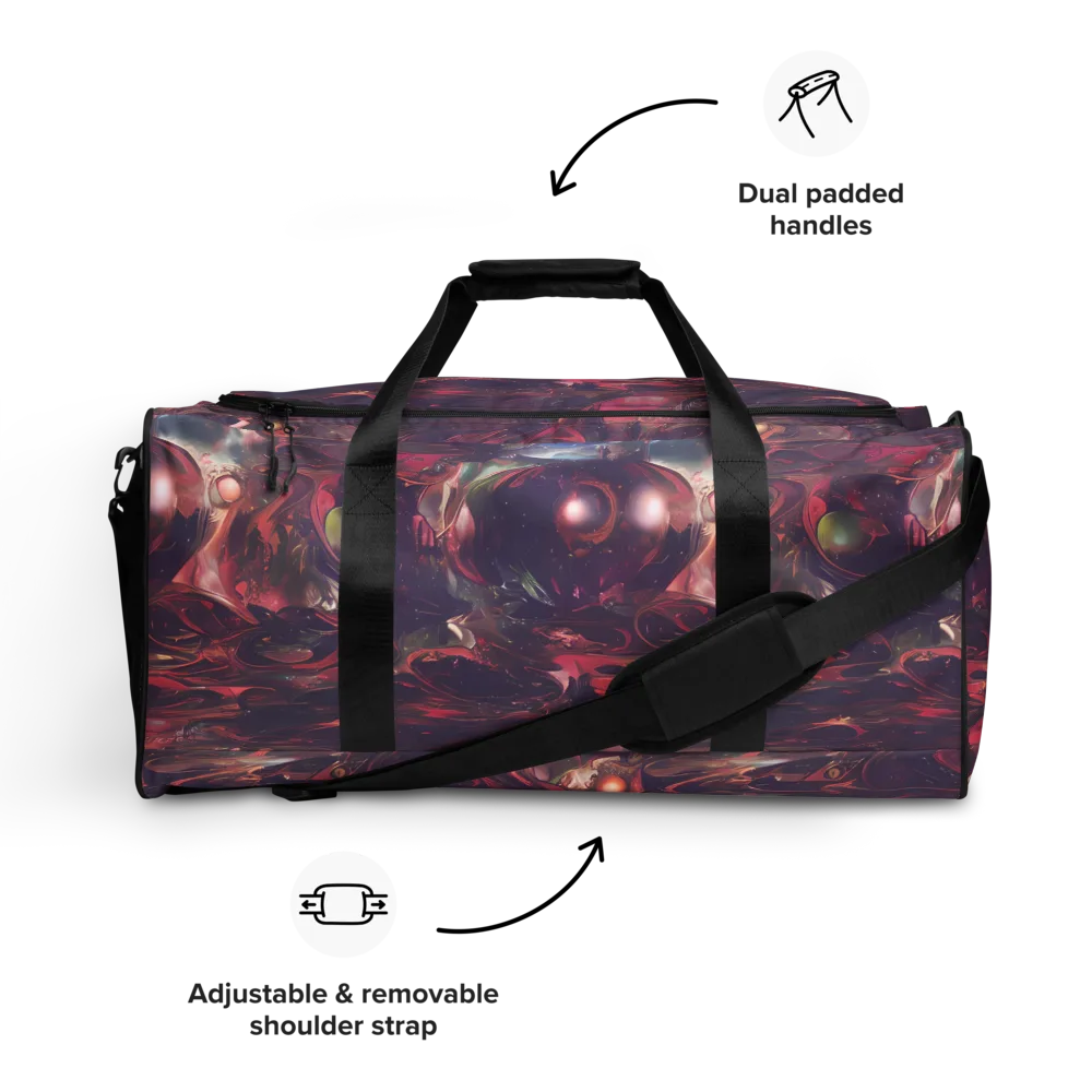 Vortex Strands on Duffle Bag — Front