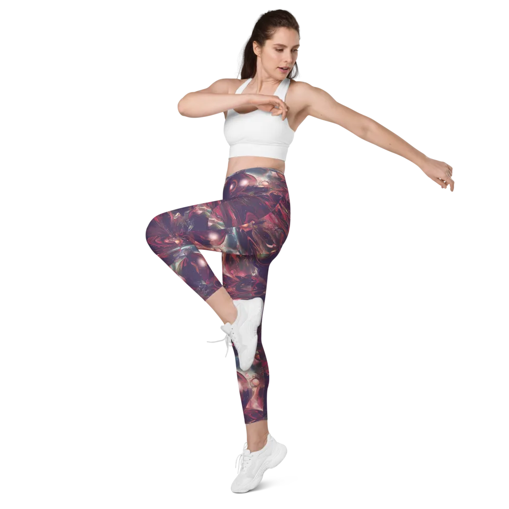 Vortex Strands on Leggings with Pockets — Left Front
