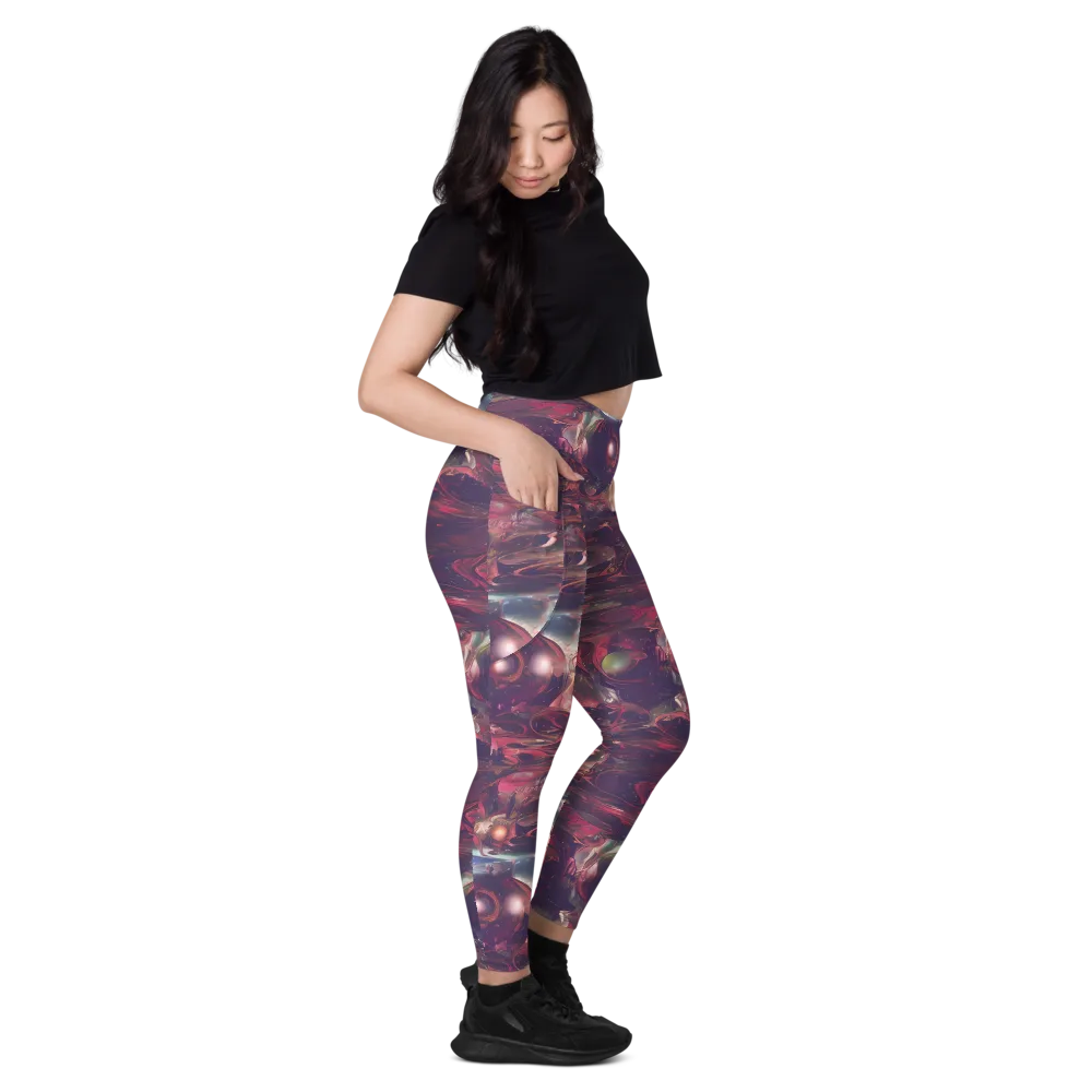 Vortex Strands on Leggings with Pockets — Right