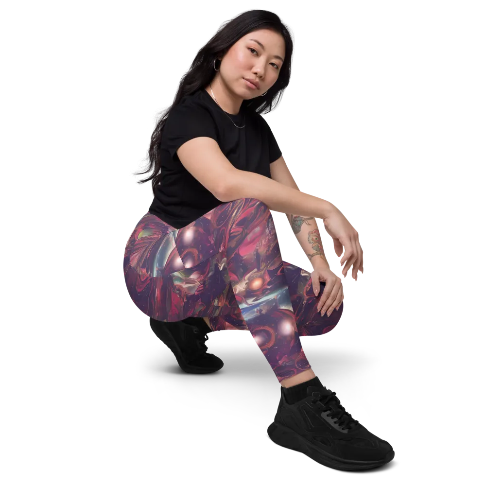 Vortex Strands on Leggings with Pockets — Right Front