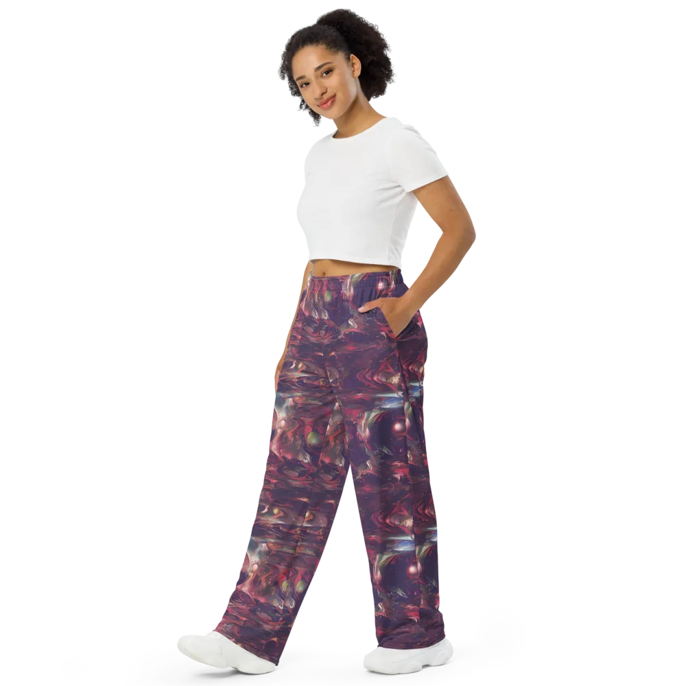 Vortex Strands on Wide-Leg Pants — Left Front