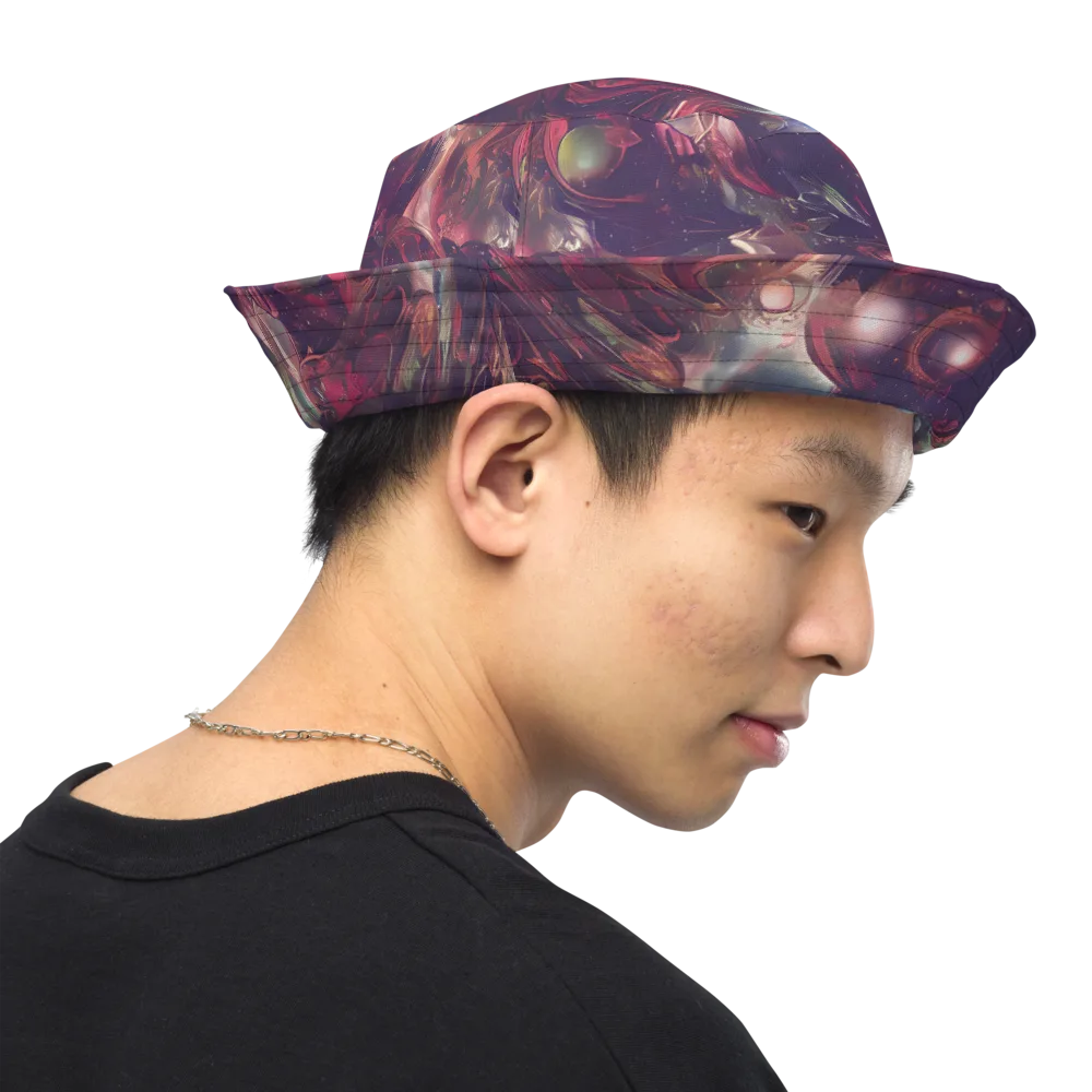 Vortex Strands on Reversible Bucket Hat — Right Outside