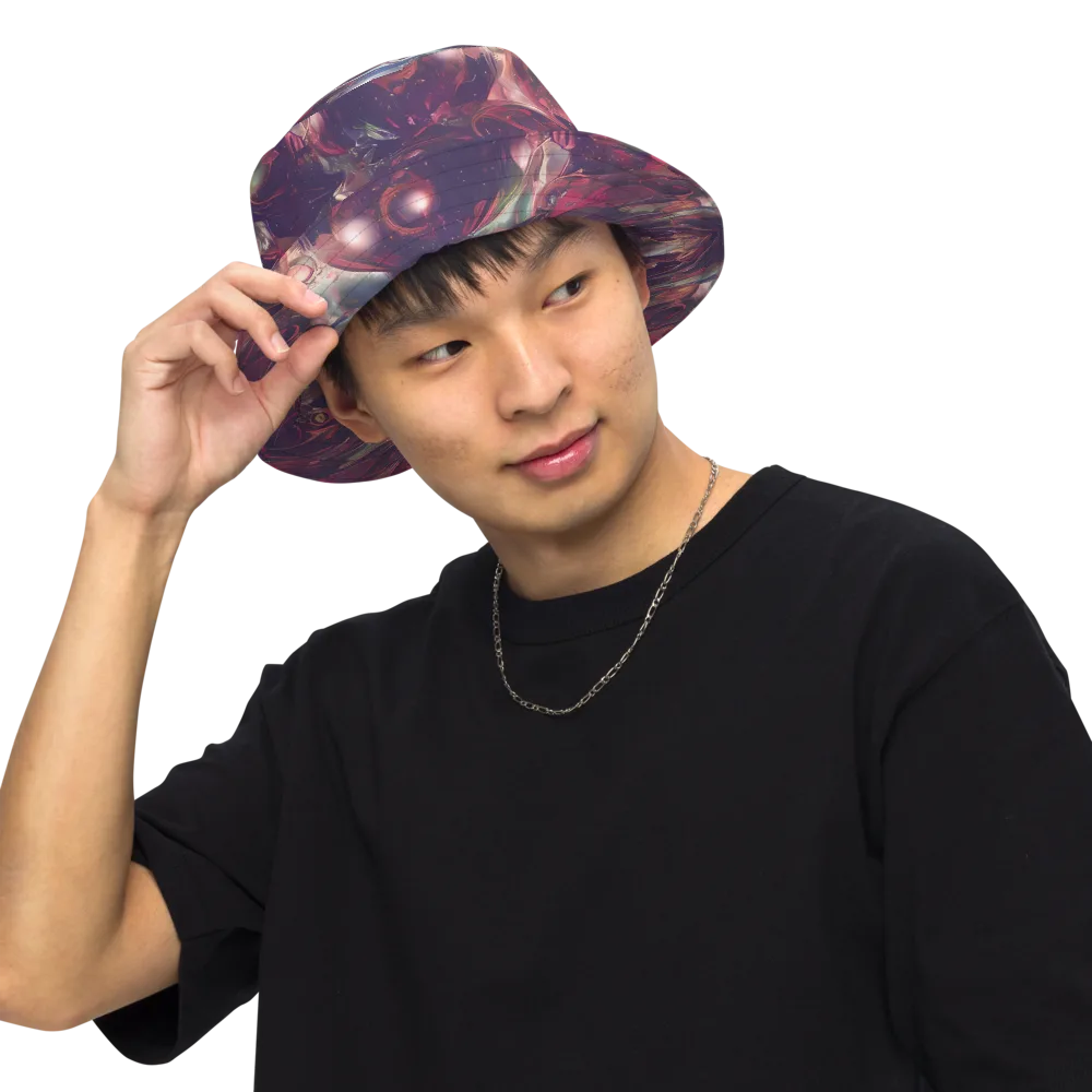 Vortex Strands on Reversible Bucket Hat — Front Inside