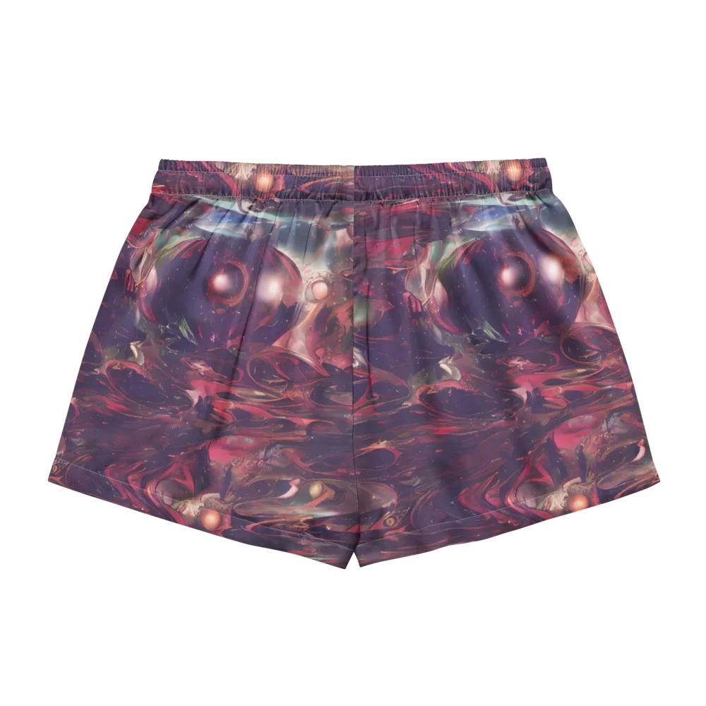 Vortex Strands on Women's Pajama Shorts — Back
