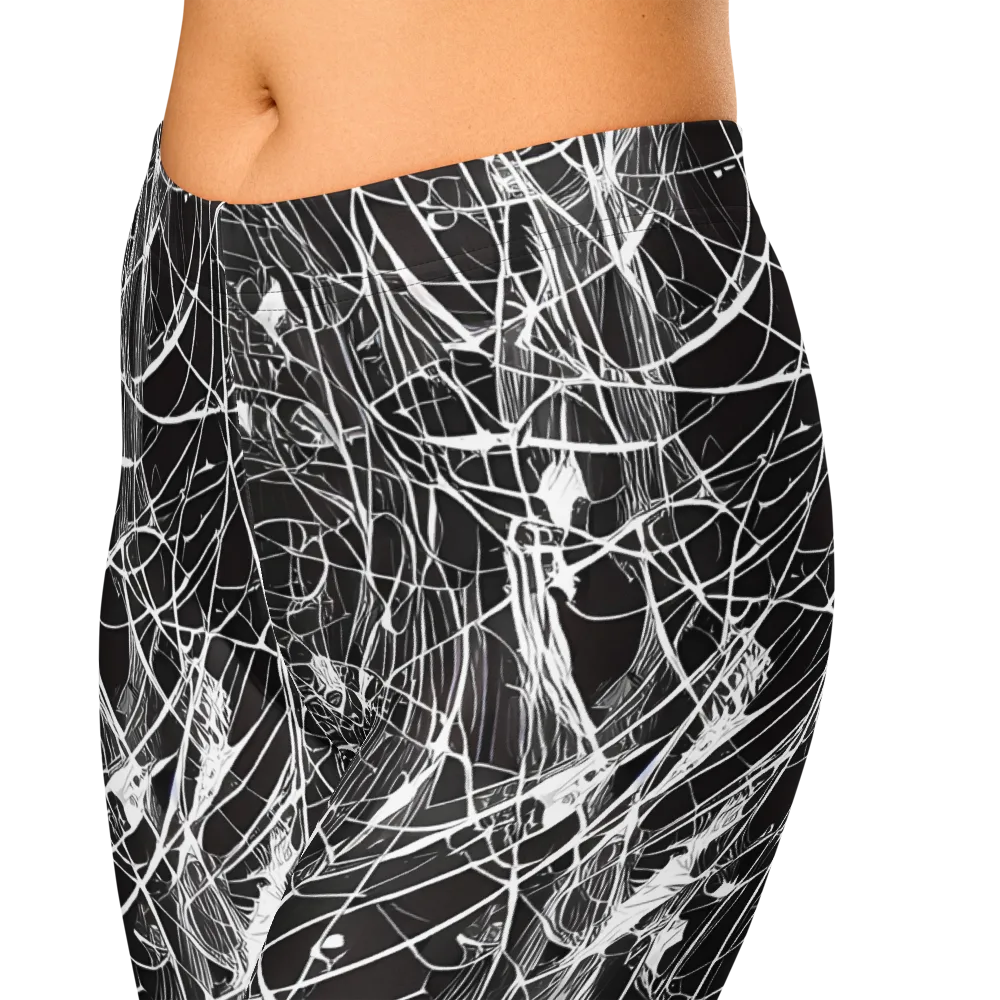Cyber Lattice on Capri Leggings — Zoomed-in