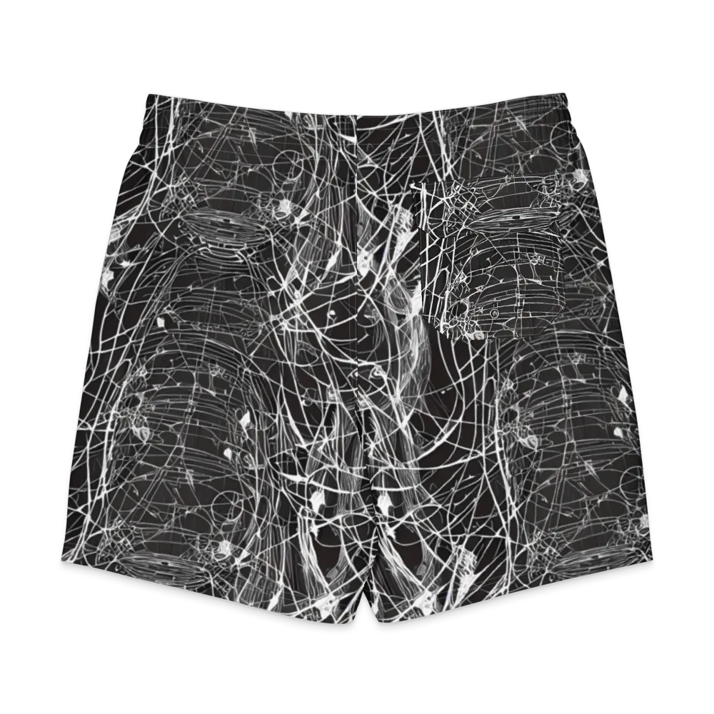 Cyber Lattice on Men's Board Shorts — Back