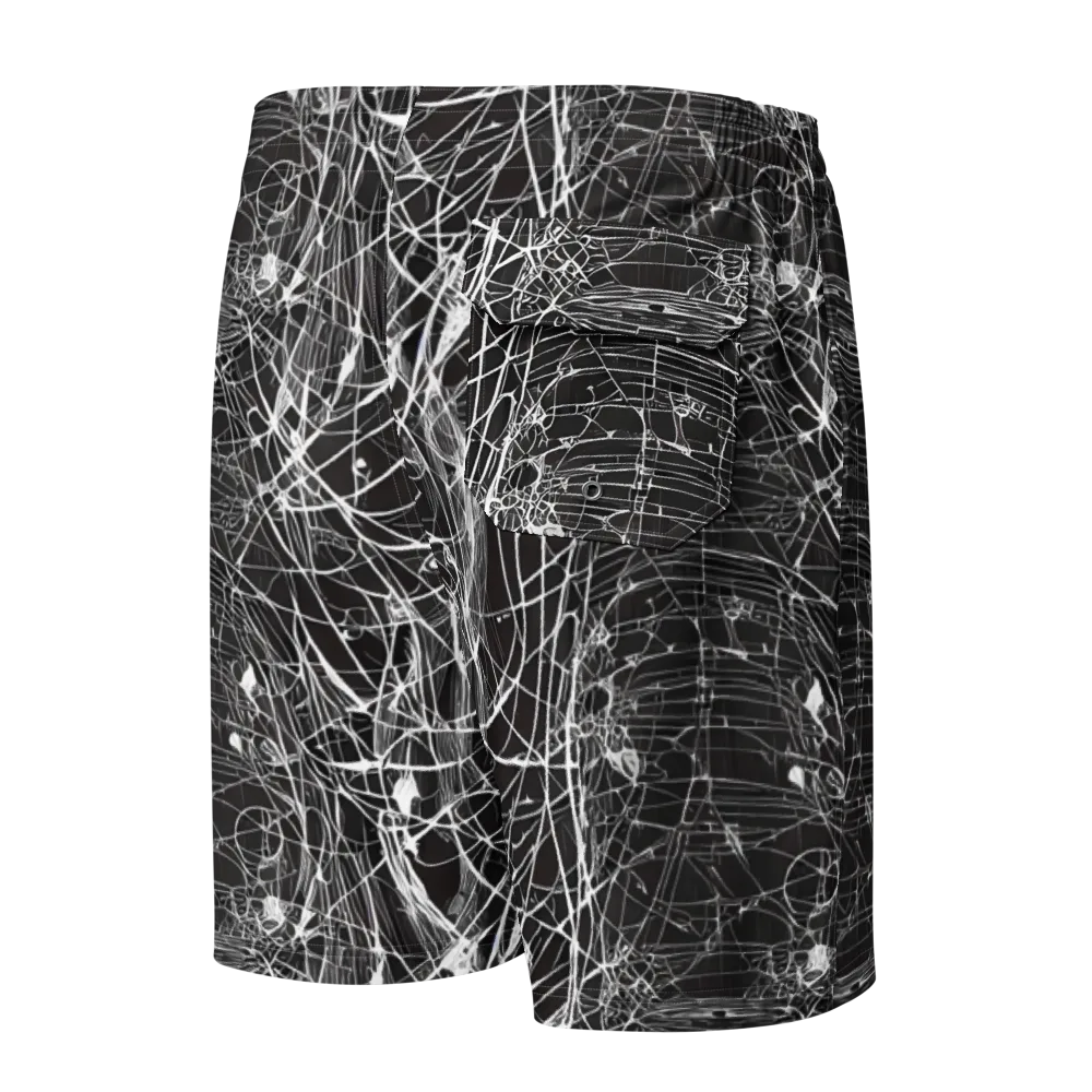 Cyber Lattice on Men's Board Shorts — Back