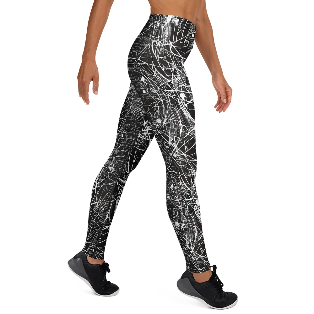 Cyber Lattice on Yoga Leggings — Right