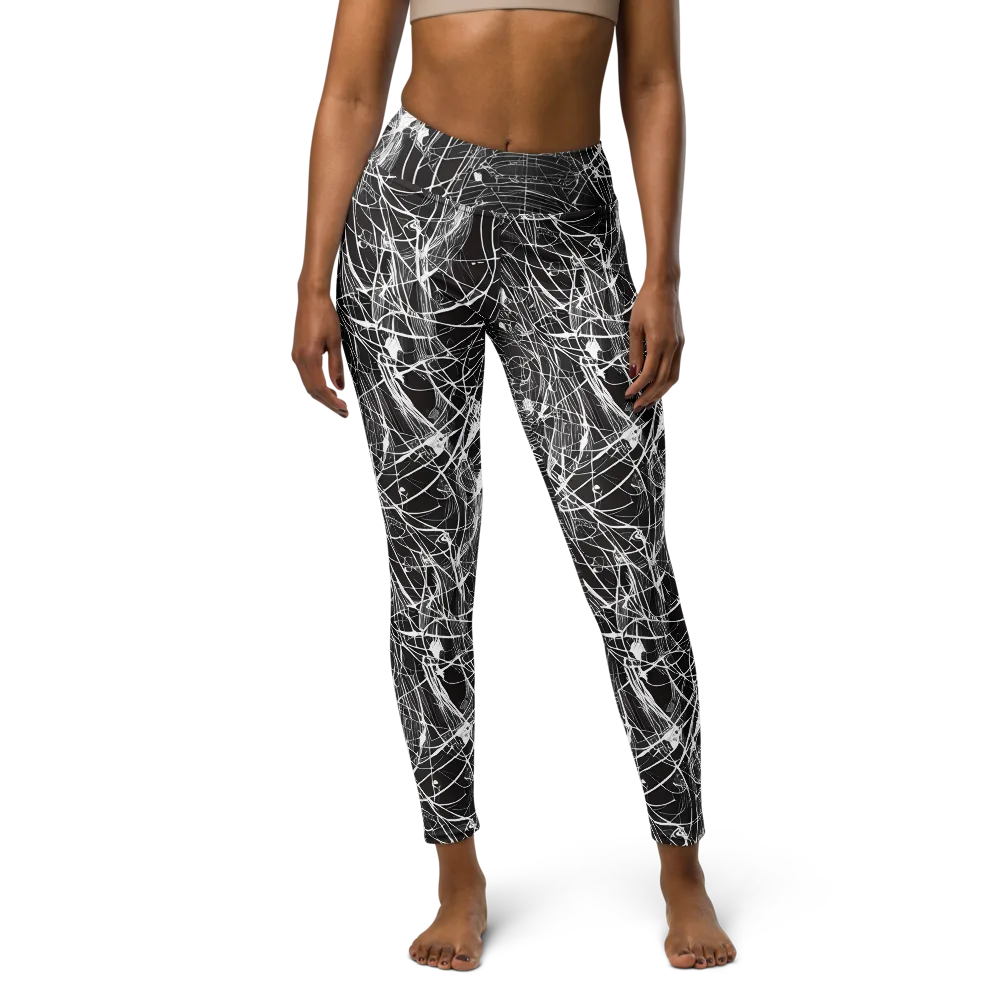Cyber Lattice on Yoga Leggings — Front