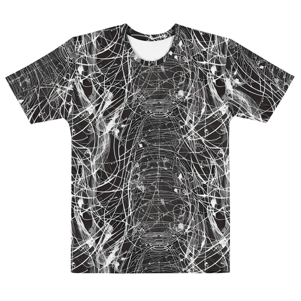 Cyber Lattice on Men's Cotton Crew Neck T-Shirt — Front