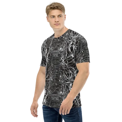 Cyber Lattice on a Men's Crew Neck T-Shirt