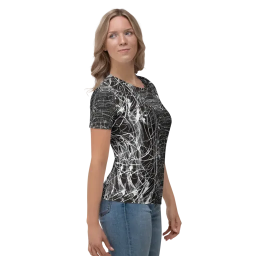 Cyber Lattice on a Women's Crew Neck T-Shirt