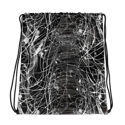 Cyber Lattice on a Drawstring Bag
