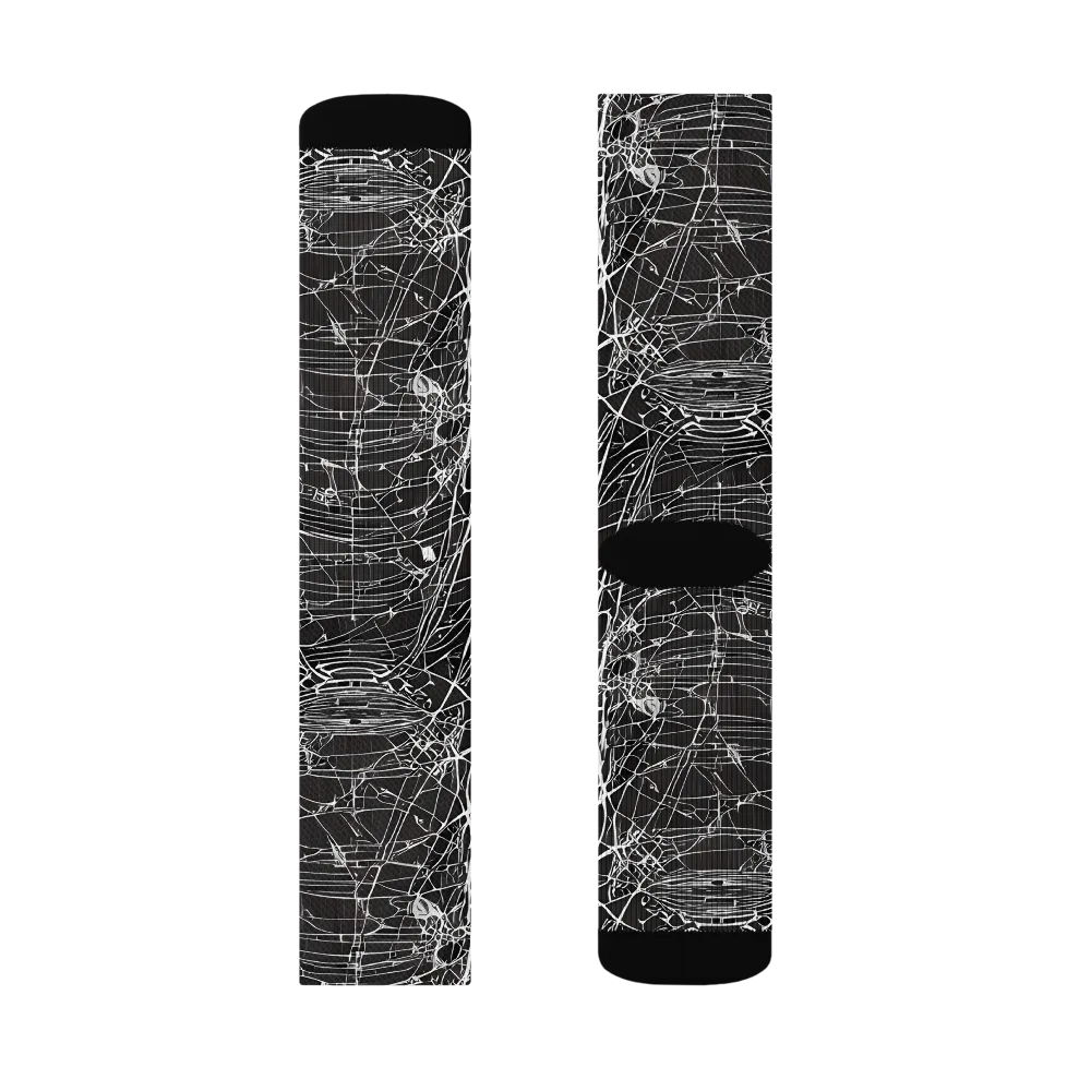 Cyber Lattice on Socks — Right Sock