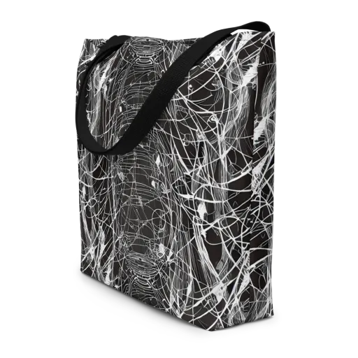 Cyber Lattice on a Large Tote Bag W/ Pocket