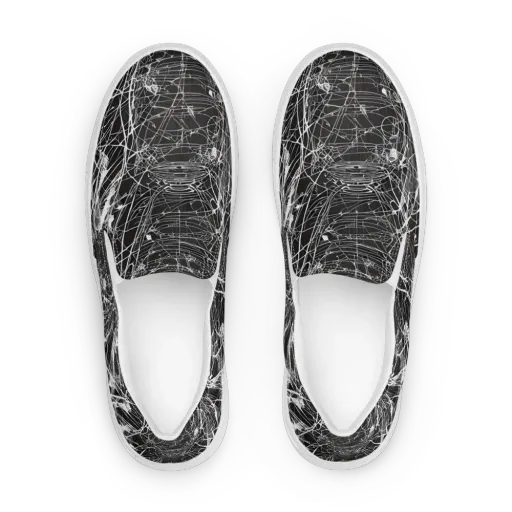 Cyber Lattice on a Women's Slip-On Canvas Shoes