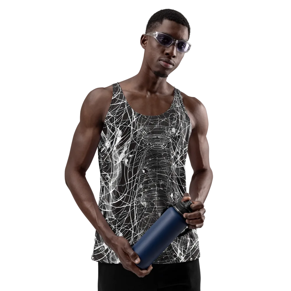 Cyber Lattice on Men's Tank Top — Front