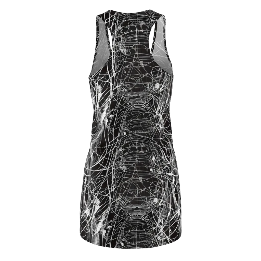Cyber Lattice on Racerback Dress — Back