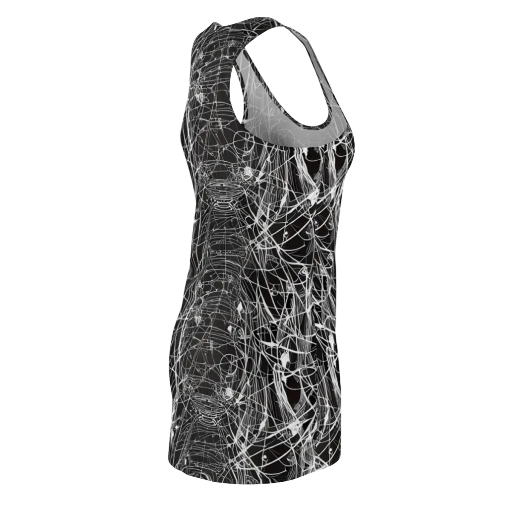 Cyber Lattice on Racerback Dress — Back Side