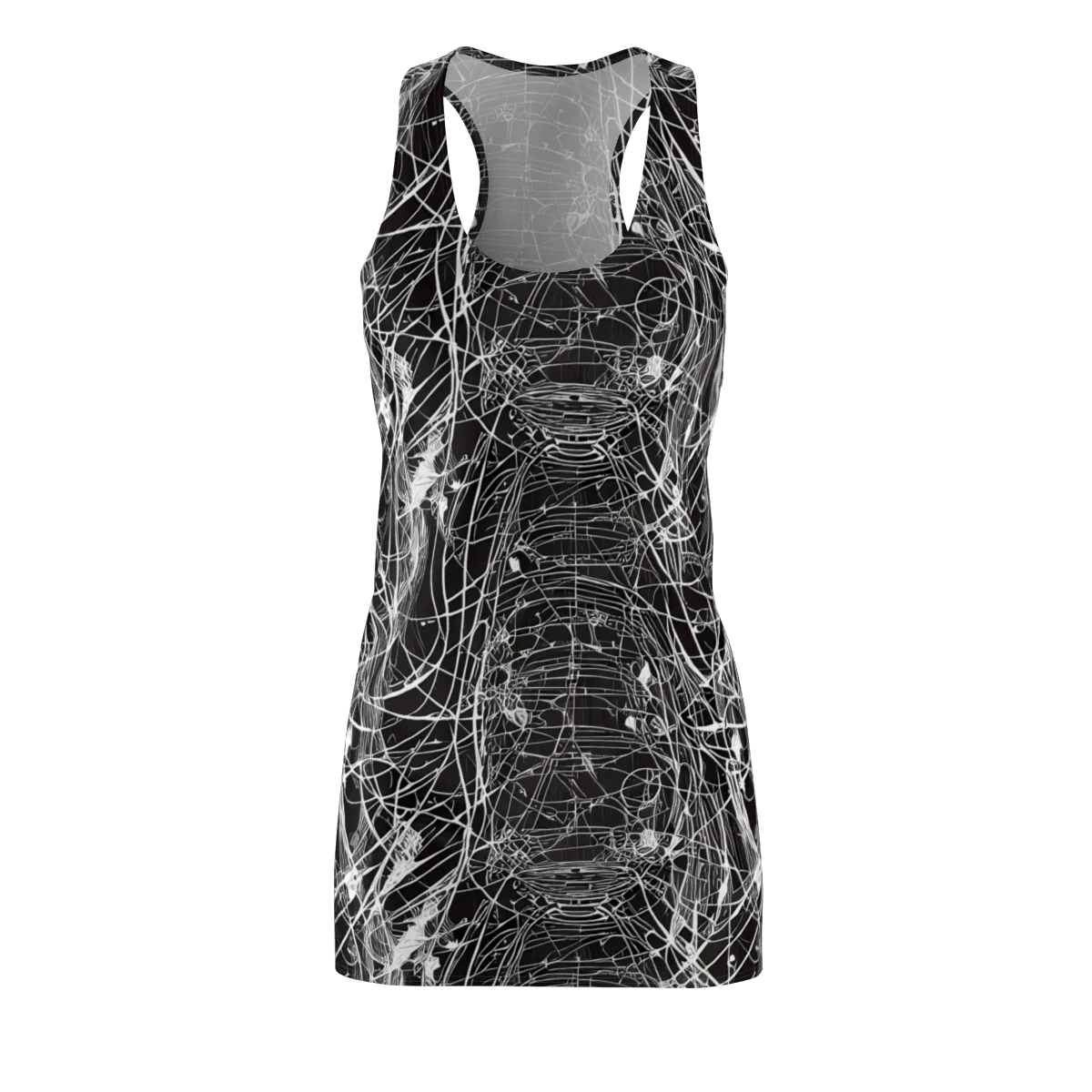 Cyber Lattice on Racerback Dress — Front